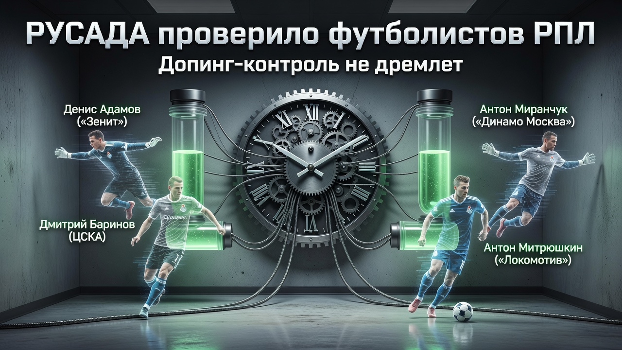 РУСАДА проверило футболистов РПЛ. Допинг-контроль не дремлет